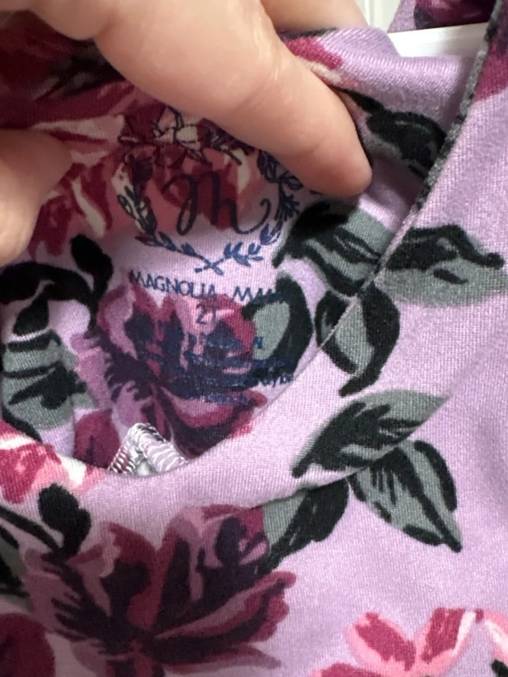 Magnolia Floral Romper in Lilac and Plum